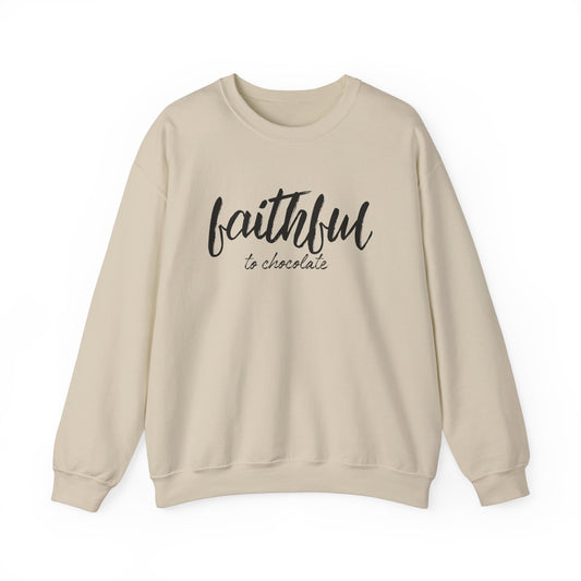 Faithful to Chocolate Unisex Heavy Blend™ Crewneck Sweatshirt