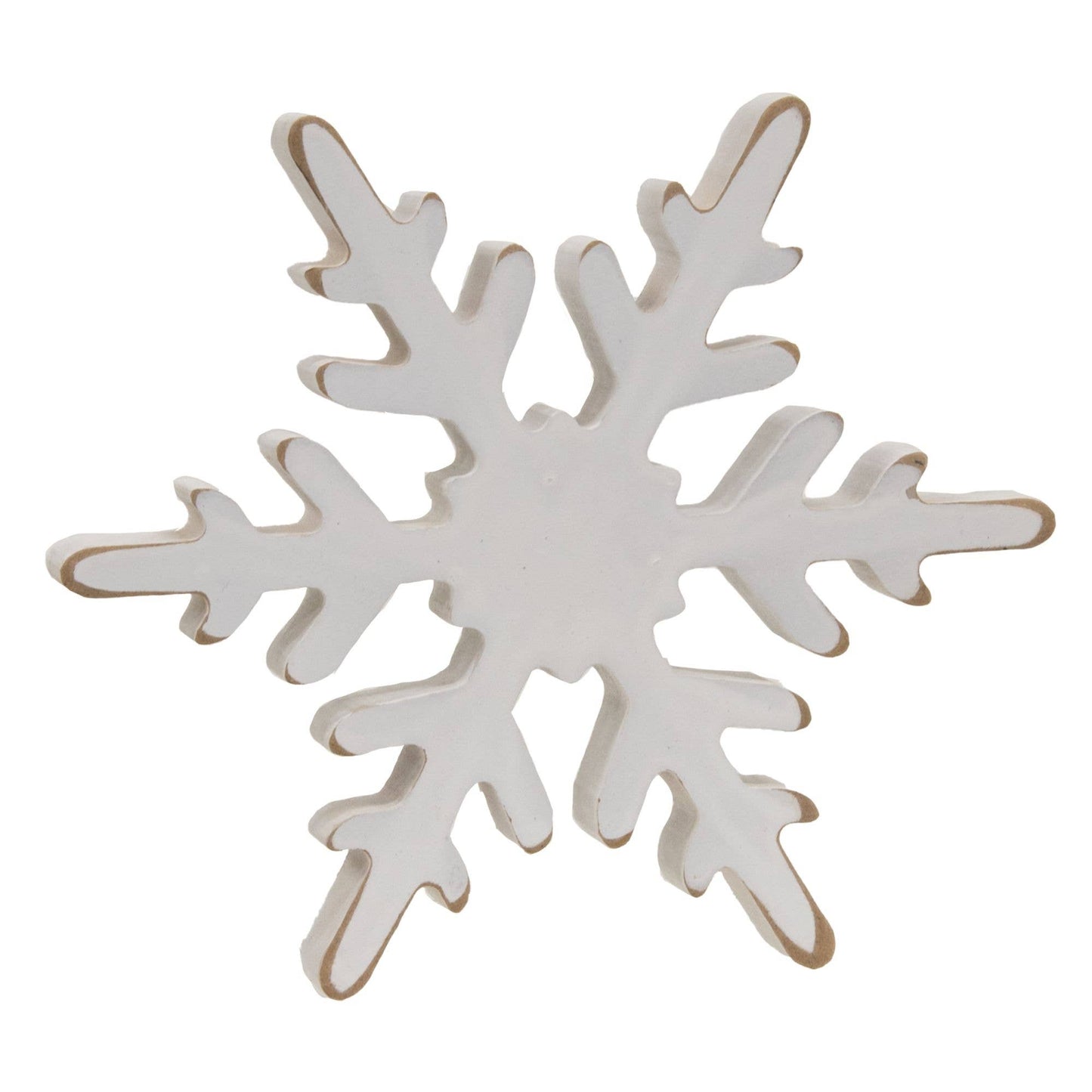 3/Set, Distressed Chunky Wooden Snowflake Sitters