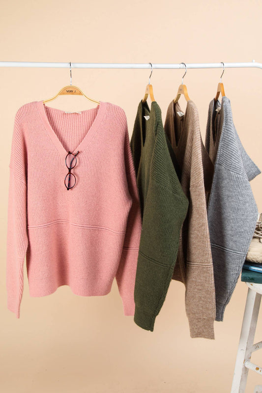 Cozy Oversized Knit Sweater Hoodie Top