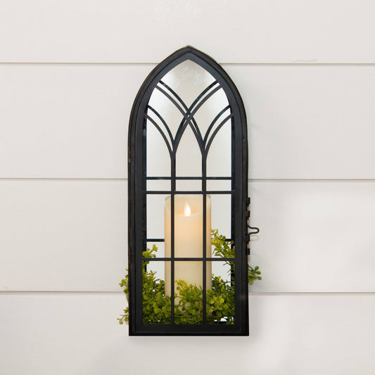 Arched Mirrored Lantern, Hang or Tabletop (PC)