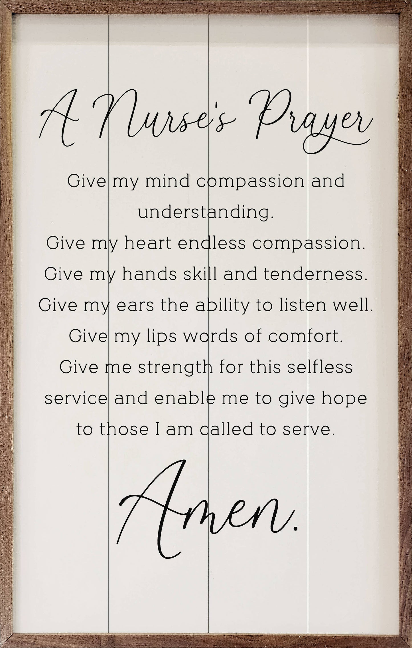 A Nurse's Prayer White