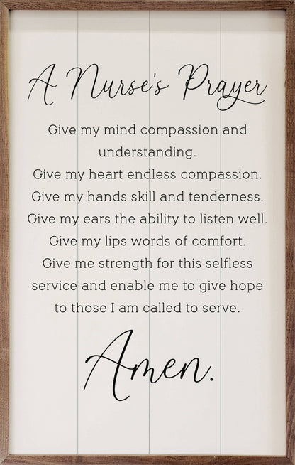 A Nurse's Prayer White